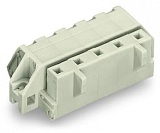 1-conductor female connector, angled; CAGE CLAMP®; 2.5 mm²; Pin spacing 7.5 mm; 11-pole; 100% protected against mismating; clamping collar; 2,50 mm²; light gray