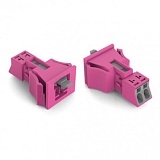 Защелкивающийся штекер; 2-пол.; Код. B; 1,50 mm²; розовые