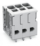 Клемма на печатную плату; 4 mm²; Шаг контактов 5 мм; 12-пол.; Push-in CAGE CLAMP®; 4,00 mm²; серые