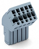 1-conductor female connector, angled; CAGE CLAMP®; 4 mm²; Pin spacing 5 mm; 5-pole; 4,00 mm²; gray
