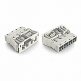 Защелкивающийся штекер; 4-пол.; Код. A; 4,00 mm²; белые