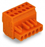 1-conductor female connector, angled; CAGE CLAMP®; 2.5 mm²; Pin spacing 5.08 mm; 5-pole; 2,50 mm²; orange