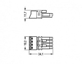 Разъем; 4-пол.; Код. B; 1,50 mm²; светло-зеленые