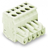 1-conductor female connector, angled; CAGE CLAMP®; 2.5 mm²; Pin spacing 5 mm; 9-pole; 100% protected against mismating; 2,50 mm²; light gray