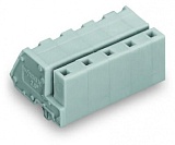 1-conductor female connector, angled; CAGE CLAMP®; 2.5 mm²; Pin spacing 7.5 mm; 5-pole; Snap-in mounting feet; 2,50 mm²; gray