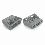 Защелкивающаяся розетка; 4-пол.; Код. B; 4,00 mm²; серые