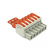 1-проводниковая розетка; рычаг; Push-in CAGE CLAMP®; 16 мм²; Шаг контактов 10,16 мм; 6-пол.; 100% защита от неправильного подсоединения; Распол. по центру фикс. рычаги; Пластина разгрузки натяжения; Посеребренные контакты; 16,00 mm²; светло-серые