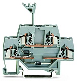 Компонентная клемма; двухуровн.; с 2 диодами 1N4007; Верхний анод, правый анод; для DIN-рейки 35 x 15 и 35 x 7,5; 2,5 мм²; CAGE CLAMP®; 2,50 mm²; серые