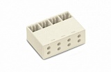 Snap-on type conductor support; 4-пол.; белые