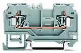 2-проводные проходные клеммы; 4 mm²; с тестовым портом; подходят для исполнений Ex i; центральная маркировка; для DIN-рейки 35 x 15 и 35 x 7,5; CAGE CLAMP®; 4,00 mm²; синие