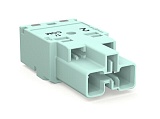 Штекер; 2-пол.; Код. B; 4,00 mm²; светло-бирюзовые