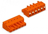 1-проводниковая розетка; нажимная кнопка; Push-in CAGE CLAMP®; 2,5 мм²; Шаг контактов 7,62 мм; 3-пол.; 2,50 mm²; оранжевые
