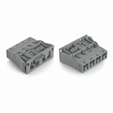Защелкивающийся штекер; 4-пол.; Код. B; 4,00 mm²; серые