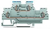 Двухуровневые клеммы; Проходные / проходные клеммы; L/N; для DIN-рейки 35 x 15 и 35 x 7,5; 1,5; 1,50 mm²; серые