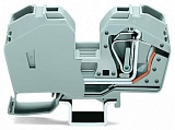 2-проводные проходные клеммы; 35 мм²; со встроенной торцевой пластиной; боковая и центральная маркировка; только на рейке DIN 35 x 15; CAGE CLAMP®; 35,00 mm²; серые
