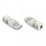 Штекер; с корпусом разгрузки натяжения; 5-пол.; 1,50 mm²; белые