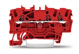 3-проводные проходные клеммы; 1,5; подходят для исполнений Ex e II; боковая и центральная маркировка; для DIN-рейки 35 x 15 и 35 x 7,5; Push-in CAGE CLAMP®; 1,50 mm²; красные