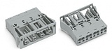 Защелкивающаяся розетка; 4-пол.; Код. B; 4,00 mm²; серые