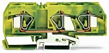 3-проводные клеммы с заземлением; 16 мм²; центральная маркировка; для DIN-рейки 35 x 15 и 35 x 7,5; CAGE CLAMP®; 16,00 mm²; зеленые-желто