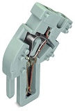 End module for 1-conductor female connector; angled; CAGE CLAMP®; 4 mm²; Pin spacing 5 mm; 1-pole; 4,00 mm²; gray