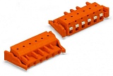 1-проводниковая розетка; нажимная кнопка; Push-in CAGE CLAMP®; 2,5 мм²; Шаг контактов 7,62 мм; 12-пол.; Поперечные фиксирующие рычаги; 2,50 mm²; оранжевые