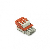 1-conductor female plug; 100% protected against mismating; lever; Locking lever; 10 mm²; Pin spacing 7.62 mm; 3-pole