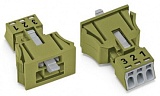 Защелкивающийся штекер; 3-пол.; Код. B; 1,50 mm²; светло-зеленые