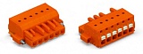 1-проводниковая розетка; нажимная кнопка; Push-in CAGE CLAMP®; 2,5 мм²; Шаг контактов 5,08 мм; 12-пол.; Винтовой фланец; 2,50 mm²; оранжевые