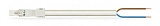 pre-assembled connecting cable; Eca; Plug/open-ended; 2-pole; Cod. A; H05Z1Z1-F 2 x 1,50 mm²; 4m; 1,50 mm²; white