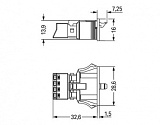 Защелкивающийся штекер; 4-пол.; Код. B; 1,50 mm²; серые