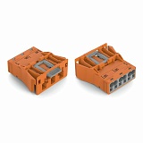 Защелкивающийся штекер; 3-пол.; Код. R; 4,00 mm²; оранжевые