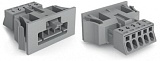 Защелкивающийся штекер; 5-пол.; Код. B; 1,50 mm²; серые