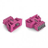 Защелкивающийся штекер; 5-пол.; Код. B; 1,50 mm²; розовые
