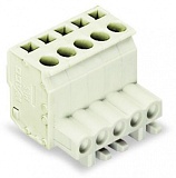 1-conductor female connector, angled; CAGE CLAMP®; 2.5 mm²; Pin spacing 5 mm; 20-pole; 100% protected against mismating; 2,50 mm²; light gray