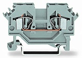 2-проводные проходные клеммы; 4 mm²; боковые маркировочные разъемы; для DIN-рейки 35 x 15 и 35 x 7,5; CAGE CLAMP®; 4,00 mm²; серые