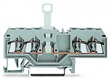 4-проводные клеммы с размыкателем; для DIN-рейки 35 x 15 и 35 x 7,5; 2,5 мм²; CAGE CLAMP®; 2,50 mm²; оранжевые