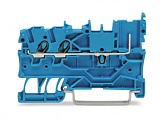 2-проводные / 1-контактные базовые клеммы; для DIN-рейки 35 x 15 и 35 x 7,5; Push-in CAGE CLAMP®; 1,00 mm²; синие