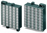 Матричная коммутационная панель; 80 полюсов; Маркировка 1-80; Цвет модулей: белый / серый; Маркировка модуля, сторона 1 и 2, верт.; 1,50 mm²; темно-серые