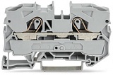 2-проводные проходные клеммы; 10 мм²; подходят для исполнений Ex e II; боковая и центральная маркировка; для DIN-рейки 35 x 15 и 35 x 7,5; Push-in CAGE CLAMP®; 10,00 mm²; светло-серые