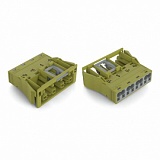 Защелкивающаяся розетка; 4-пол.; Код. B; 4,00 mm²; светло-зеленые