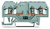 Компонентная клемма; 3-проводн.; с диодом 1N4007; анод слева; для DIN-рейки 35 x 15 и 35 x 7,5; 2,5 мм²; CAGE CLAMP®; 2,50 mm²; серые