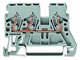 3-проводные проходные клеммы; 2,5 мм²; боковая и центральная маркировка; для DIN-рейки 35 x 15 и 35 x 7,5; CAGE CLAMP®; 2,50 mm²; черные