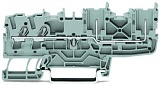 2-проводные / 2-контактные базовые клеммы; 2,5 мм²; для DIN-рейки 35 x 15 и 35 x 7,5; Push-in CAGE CLAMP®; 2,50 mm²; синие