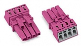Разъем; 4-пол.; Код. B; 1,50 mm²; розовые