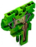 Центральный модуль для 2-проводной розетки; CAGE CLAMP®; 4 mm²; Шаг контактов 5 мм; 1-пол.; 4,00 mm²; зеленые-желто