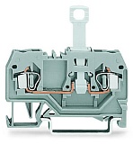 2-проводные клеммы с размыкателем; для DIN-рейки 35 x 15 и 35 x 7,5; 2,5 мм²; CAGE CLAMP®; 2,50 mm²; оранжевые