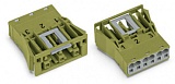 Защелкивающаяся розетка; 3-пол.; Код. B; 4,00 mm²; светло-зеленые
