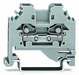 2-проводные проходные клеммы; 4 mm²; боковые маркировочные разъемы; для DIN-рейки 35 x 15 и 35 x 7,5; CAGE CLAMP®; 4,00 mm²; серые