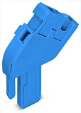 Start module for 1-conductor female connector; angled; CAGE CLAMP®; 4 mm²; Pin spacing 5 mm; 1-pole; with integrated end plate; 4,00 mm²; blue