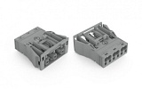 Защелкивающаяся розетка; 3-пол.; Код. B; 4,00 mm²; серые